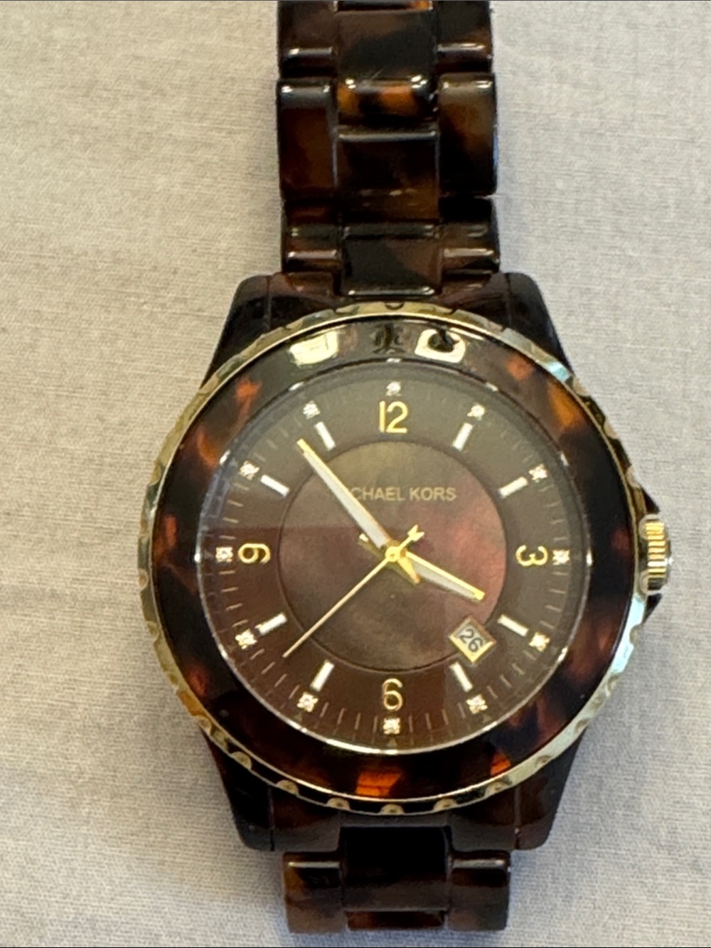 Michael Kors Women’s Tortoiseshell Brown Resin Watch